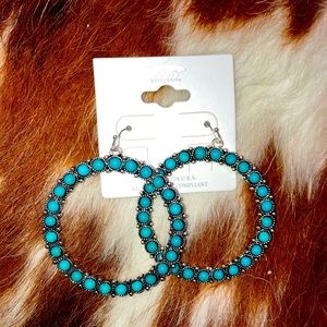 Turquoise Hoops